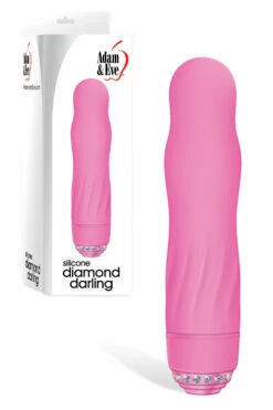 Adam and Eve Silicone 4.75" Vibrator with Rhinestone Accents