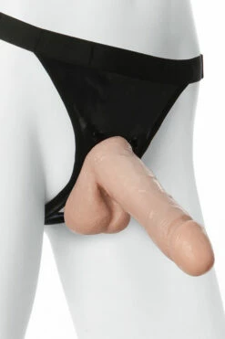 Doc Johnson Open-Crotch Brief-Style Harness with 7" Realistic Dildo