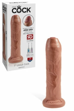 Pipedream 7" Realistic Uncut Dildo with Sliding Foreskin & Suction Base