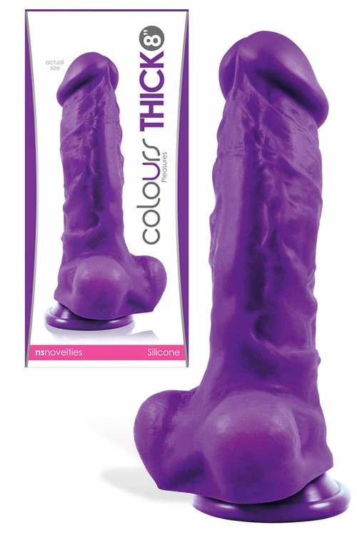 Nsnovelties Thick Realistic 8" Dildo with Suction Base 1 Nsnovelties Thick Realistic 8" Dildo with Suction Base