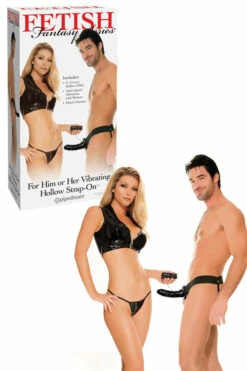 Pipedream 6" Hollow Vibrating Strap-On
