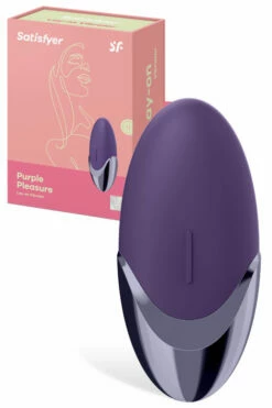 Satisfyer Purple Pleasure 3.7" Lay On Clitoral Vibrator