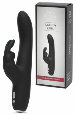 Fifty Shades Greedy Girl Slimline 9.5" Rabbit Vibrator