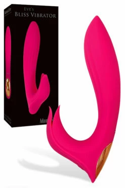 Adam and Eve Rechargeable 7" Bliss Rabbit Vibrator with Flower-Shaped Clitoral Stimulator