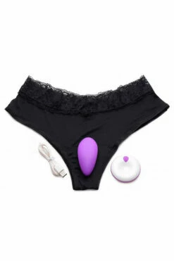 Frisky USB-Rechargeable Vibrating Lace-Trimmed Panty.