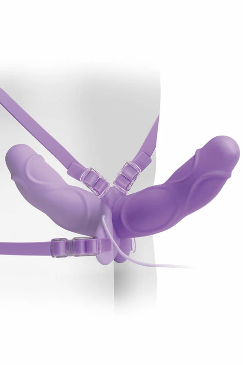 Pipedream Double Delight Vibrating 10β Strap-On Dildo 2 Pipedream Double Delight Vibrating 10β Strap-On Dildo - Image 2