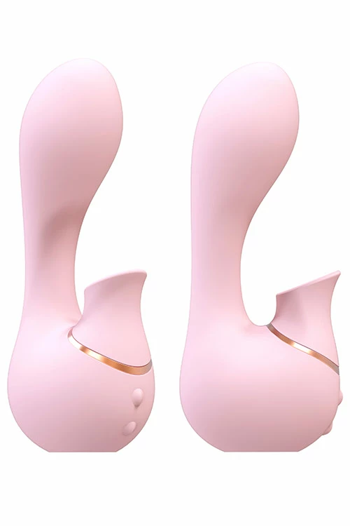 Shots Toys 5.5" Silicone Rabbit Vibrator with Air Wave Clitoral Stimulator 2 Shots Toys 5.5" Silicone Rabbit Vibrator with Air Wave Clitoral Stimulator - Image 2