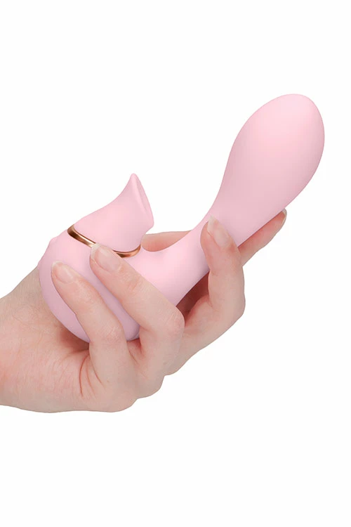 Shots Toys 5.5" Silicone Rabbit Vibrator with Air Wave Clitoral Stimulator 3 Shots Toys 5.5" Silicone Rabbit Vibrator with Air Wave Clitoral Stimulator - Image 3