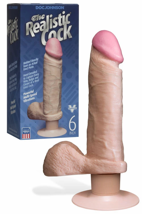 Doc Johnson Realistic 7" Dildo with Removable Vibrator/Suction Base 3 Doc Johnson Realistic 7" Dildo with Removable Vibrator/Suction Base - Image 3