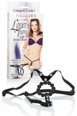 California Exotic Lover's Thong W/Stroking Beads -Women's Sex Toys Shop 1 large 3 95