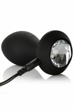California Exotic Vibrating 3.75" Silicone Butt Plug with Gem Base Control 9 California Exotic Vibrating 3.75" Silicone Butt Plug with Gem Base Control -Women's Sex Toys Shop 1 large 4 56