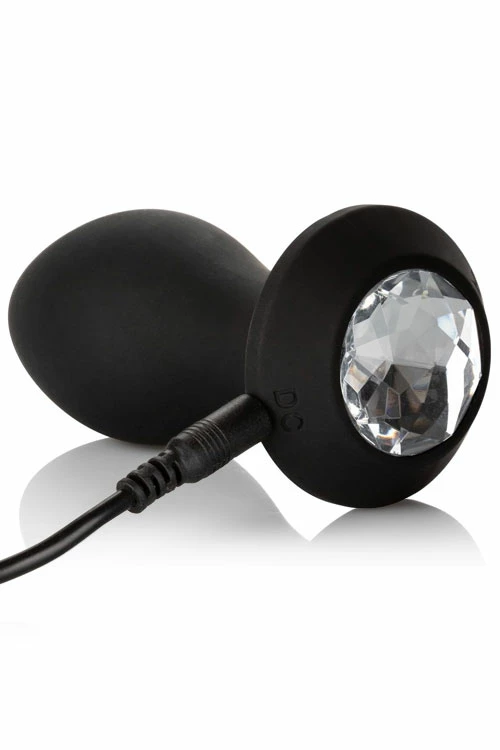 California Exotic Vibrating 3.75" Silicone Butt Plug with Gem Base Control 4 California Exotic Vibrating 3.75" Silicone Butt Plug with Gem Base Control - Image 4