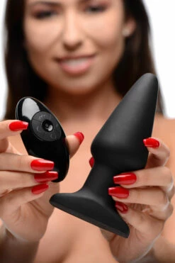 Rimmers 5.5" Beaded Silicone Butt Plug with Remote 11 Rimmers 5.5" Beaded Silicone Butt Plug with Remote -Women's Sex Toys Shop 1 large 6 21