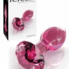 Pipedream 3.6" Icicles Pink Glass Butt Plug with Round Cut Base