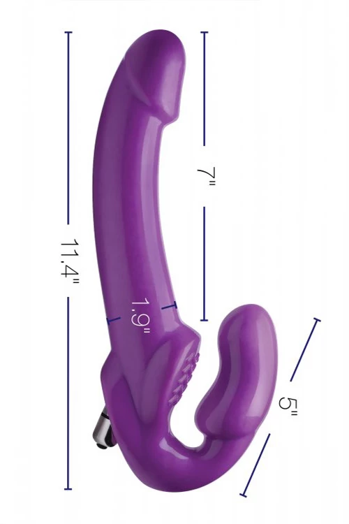 Strap U Revolver - 11.4" Extra Thick Vibrating Strapless Strap-On with Bullet Vibe 2 Strap U Revolver - 11.4" Extra Thick Vibrating Strapless Strap-On with Bullet Vibe - Image 2