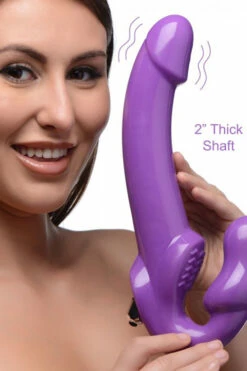 Strap U Revolver - 11.4" Extra Thick Vibrating Strapless Strap-On with Bullet Vibe 7 Strap U Revolver - 11.4" Extra Thick Vibrating Strapless Strap-On with Bullet Vibe -Women's Sex Toys Shop 2 large 4 17