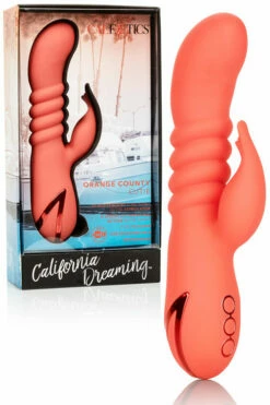 California Exotic Thrusting Ribbed Silicone 7.9" Rabbit Vibrator