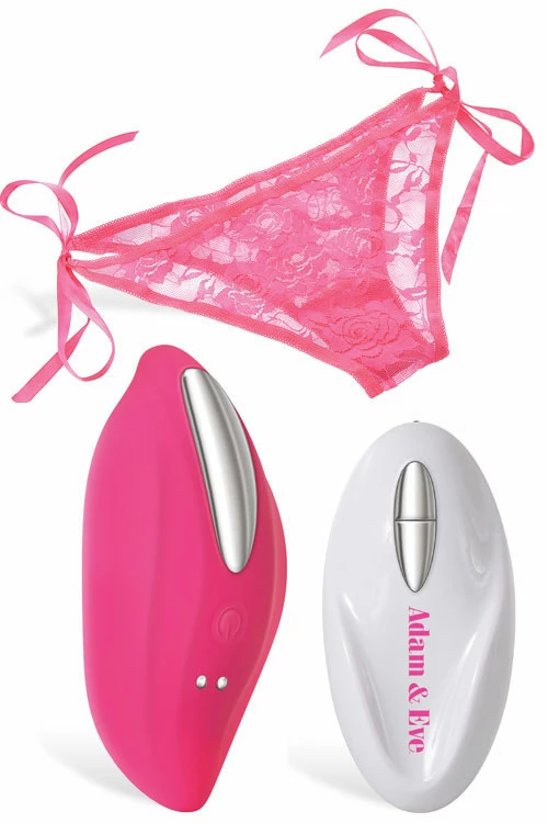 Adam and Eve Lace Panty With Removable Vibrator & Remote 1 Adam and Eve Lace Panty With Removable Vibrator & Remote