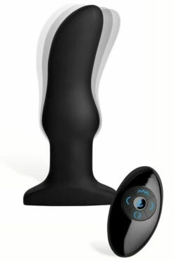 Rimmers Curved 5.75" Beaded Silicone Butt Plug with Remote