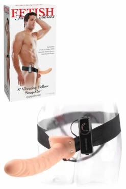 Pipedream 8" Vibrating Hollow Strap-On