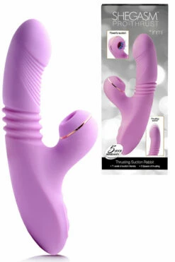 Inmi Shegasm 9" Thrusting Suction Rabbit Vibrator