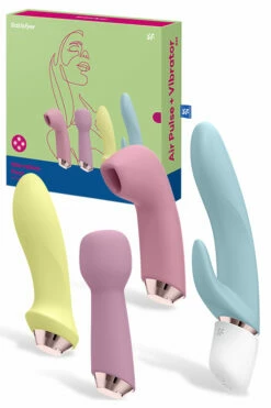 Satisfyer Rechargeable Marvelous Four Vibrator Set (4 Pce) - Rose Gold