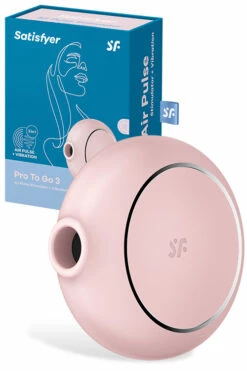 Satisfyer Pro To Go 3 - 3.4" Travel Clitoral Stimulator with Air Pulse Tech & Vibration