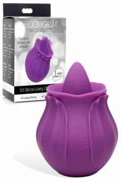 Inmi Bloomgasm Wild Violet - 3" Clitoral Vibrator with Licking Tongue