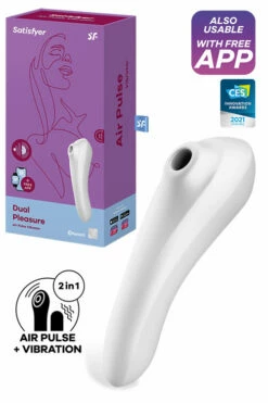 Satisfyer 7" Dual Pleasure Air Pulse Clitoral & G-Spot Vibrator