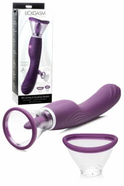 Inmi 9.6" Vibrating Pump with Tongue Stimulator & G-Spot Handle