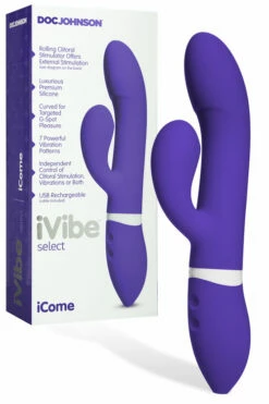 Doc Johnson iVibe Select iCome 9" Silicone Rabbit