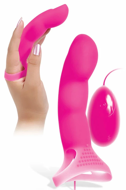 Adam and Eve 6" G-Spot Finger Vibrator with Wired Remote 1 Adam and Eve 6" G-Spot Finger Vibrator with Wired Remote