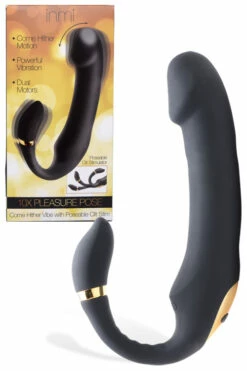 Inmi 7.4" Come-Hither Vibrator With Poseable Clitoral Stimulator