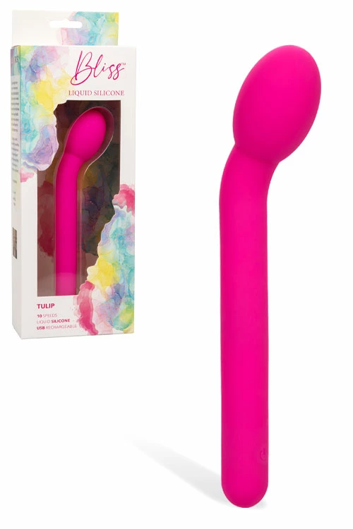 California Exotic Liquid Silicone Tulip - 6.25" G-Spot Vibrator 1 California Exotic Liquid Silicone Tulip - 6.25" G-Spot Vibrator