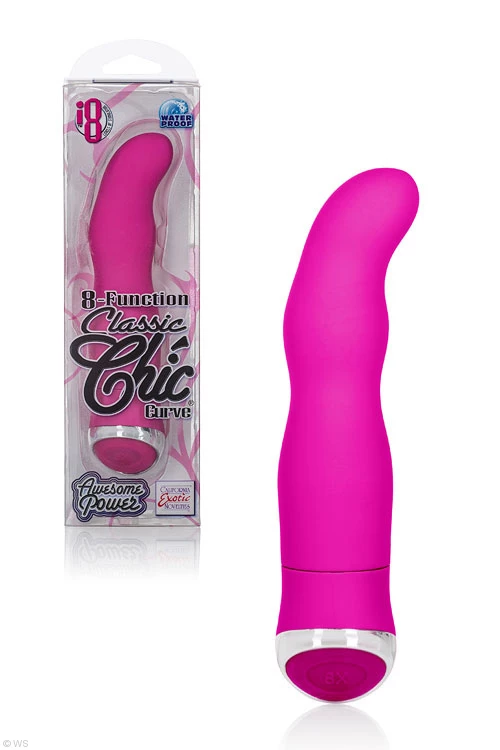 California Exotic 8 Function Classic Curved 5.5" Vibrator 1 California Exotic 8 Function Classic Curved 5.5" Vibrator