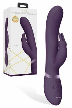 Vive May - 8.7" Rabbit Vibrator with G-Spot & Dual Clitoral Stimulation