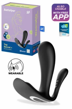 Satisfyer 4.3" Top Secret Plus - Wearable G-Spot & Anal Vibrator