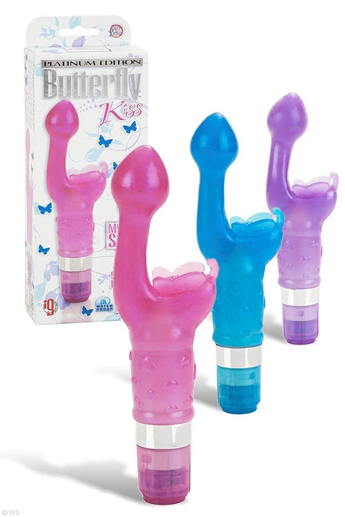 California Exotic Platinum Edition 2.75" Butterfly Kiss Vibrator 1 California Exotic Platinum Edition 2.75" Butterfly Kiss Vibrator