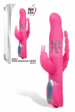 Adam and Eve 10" Triple Stimulation Rabbit Vibrator