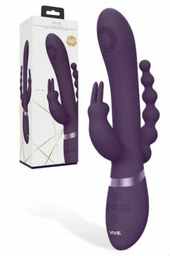 Shots Toys 8.8" Rini Triple Stimulation Thumping & Vibrating Rabbit Vibrator
