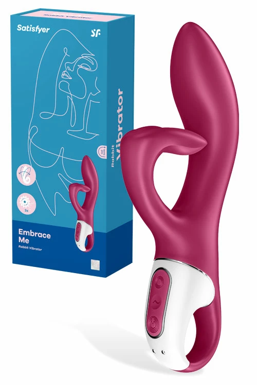 Satisfyer Embrace Me Rabbit Vibrator with Clitoris Tickler 1 Satisfyer Embrace Me Rabbit Vibrator with Clitoris Tickler
