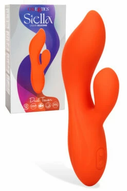 California Exotic Stella Dual Teaser - 6.5" Liquid Silicone Rabbit Vibrator