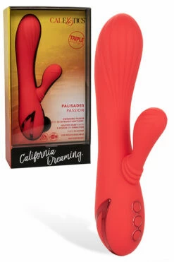 California Exotic Palisades Passion Rabbit Vibrator with Heat Function and Clitoral Teaser
