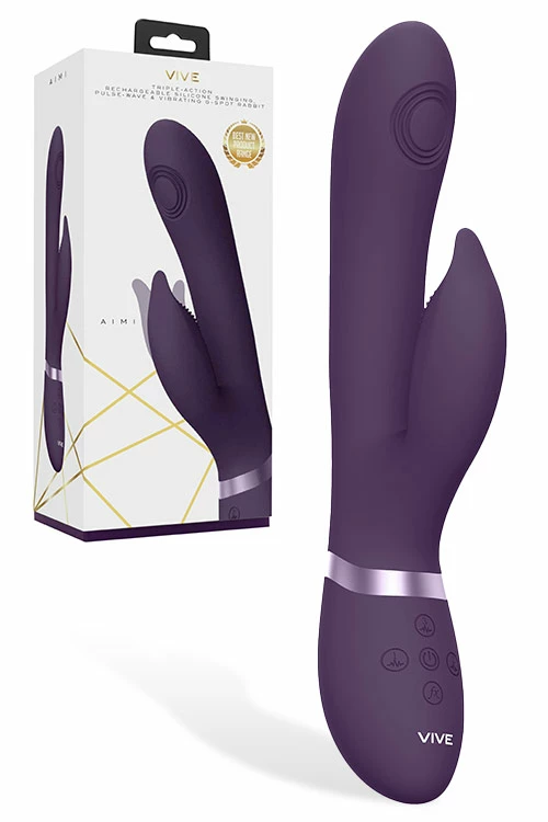 Shots Toys 8.8" Aimi Thumping, Swinging & Vibrating Silicone Rabbit 1 Shots Toys 8.8" Aimi Thumping, Swinging & Vibrating Silicone Rabbit