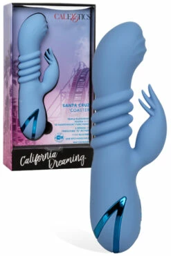 California Exotic 8" Thrusting Silicone G-Spot Rabbit with Flicking Teaser