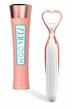 Doc Johnson Rose Gold Silicone Vibrator with Heart-Shaped Finger Loop