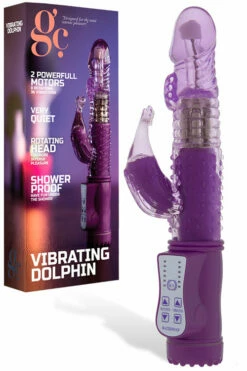GC 9" Rotating Dolphin Vibrator