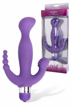 Vogue 8" Triple Stimulation Clitoral, G-spot & Anal Vibrator