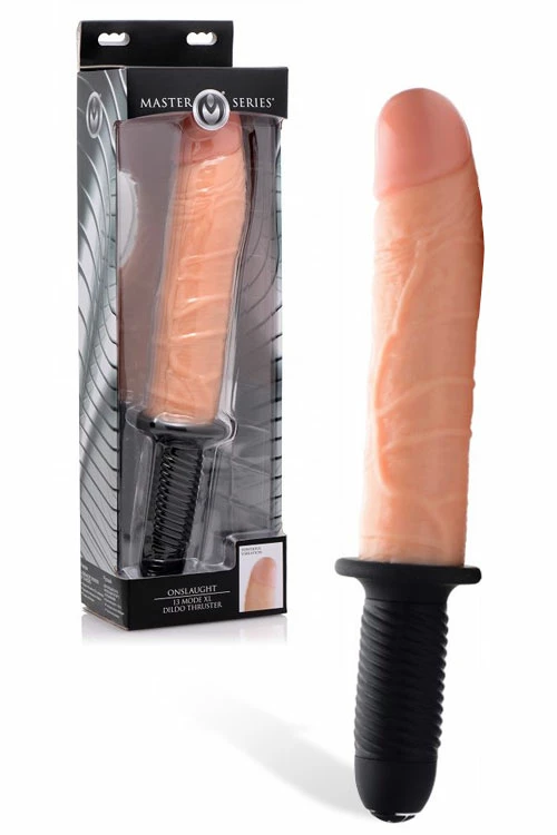Master Series 9" Realistic Vibrating Dildo Thruster 1 Master Series 9" Realistic Vibrating Dildo Thruster