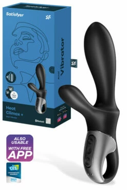 Satisfyer Heat Climax Plus 8.1" Anal Rabbit Vibrator with App Control
